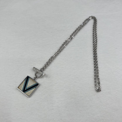 LV Silver VLogo Necklace [Pre-Owned]