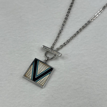 LV Silver VLogo Necklace [Pre-Owned]