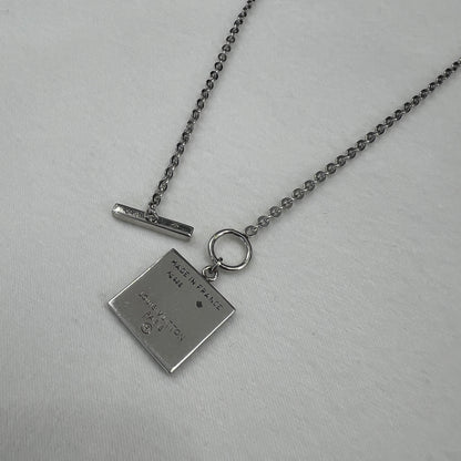 LV Silver VLogo Necklace [Pre-Owned]