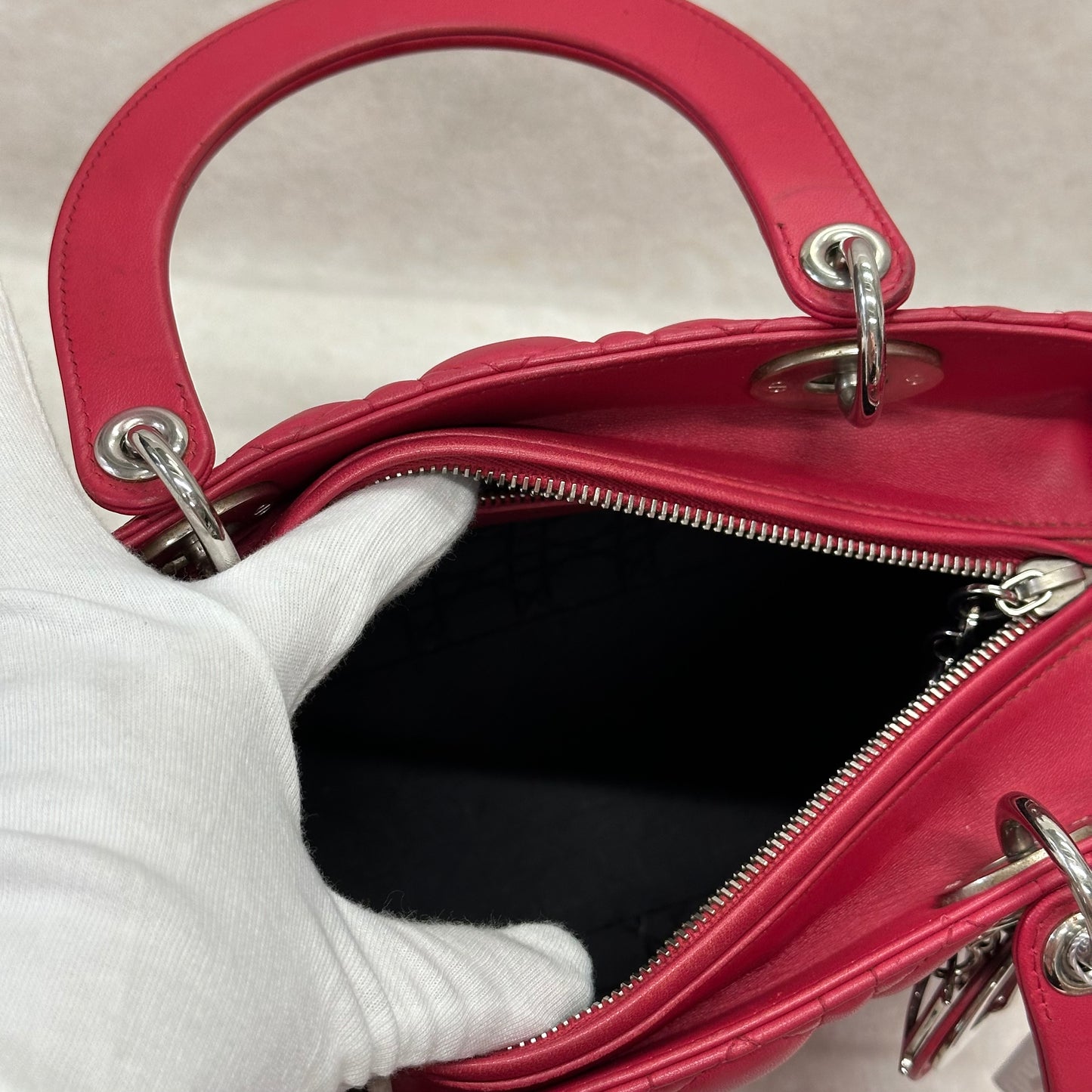 Dior Lady Dior with Silver Hardware [Pre-Owned]