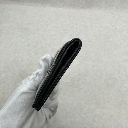 Dior Black Patent Leather Tri-Fold Card Holder [Pre-Owned]