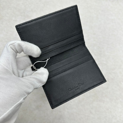 Dior Black Patent Leather Tri-Fold Card Holder [Pre-Owned]