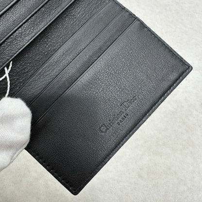 Dior Black Patent Leather Tri-Fold Card Holder [Pre-Owned]