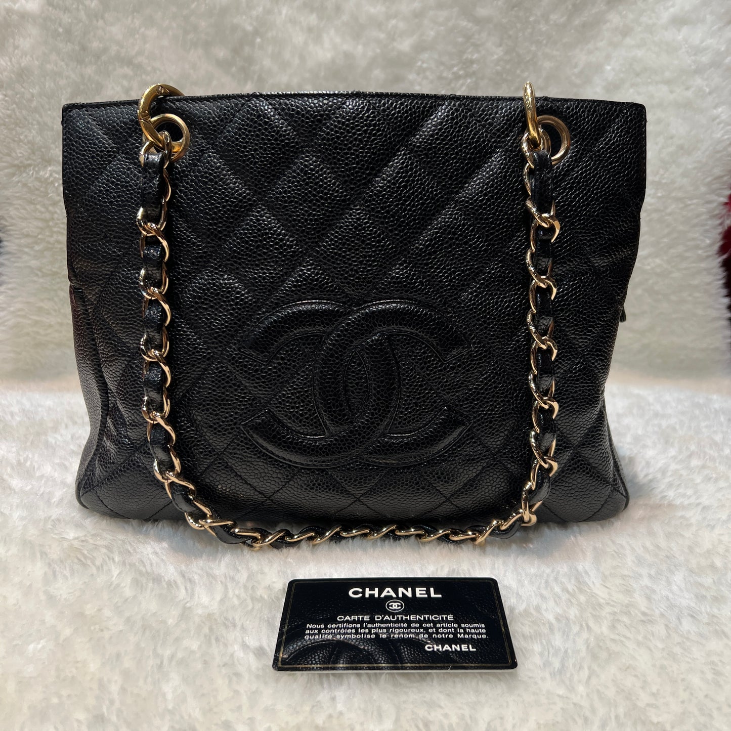 CHANEL Black and Gold PPT Bag [Used]