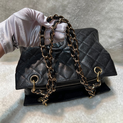 CHANEL Black and Gold PPT Bag [Used]
