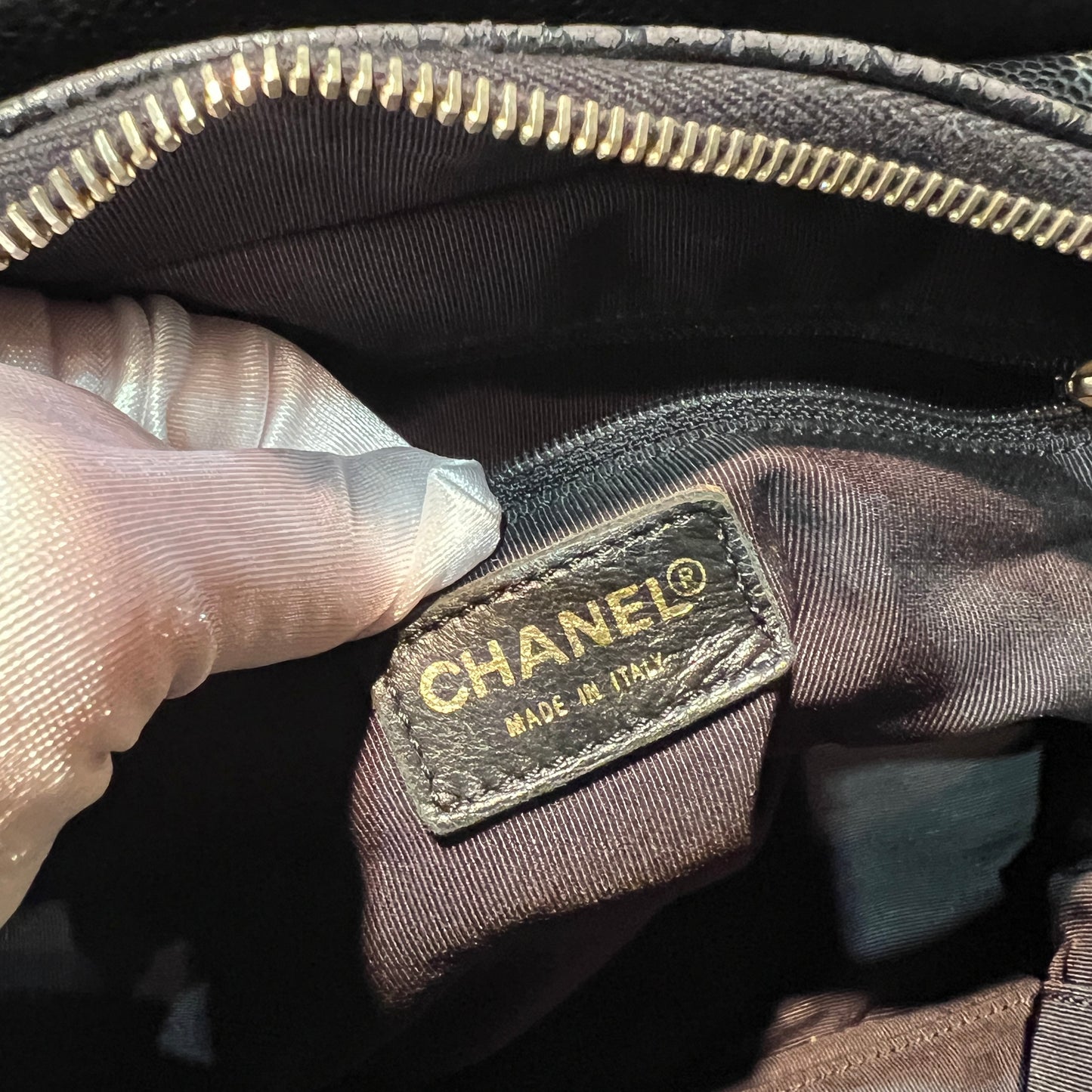 CHANEL Black and Gold PPT Bag [Used]