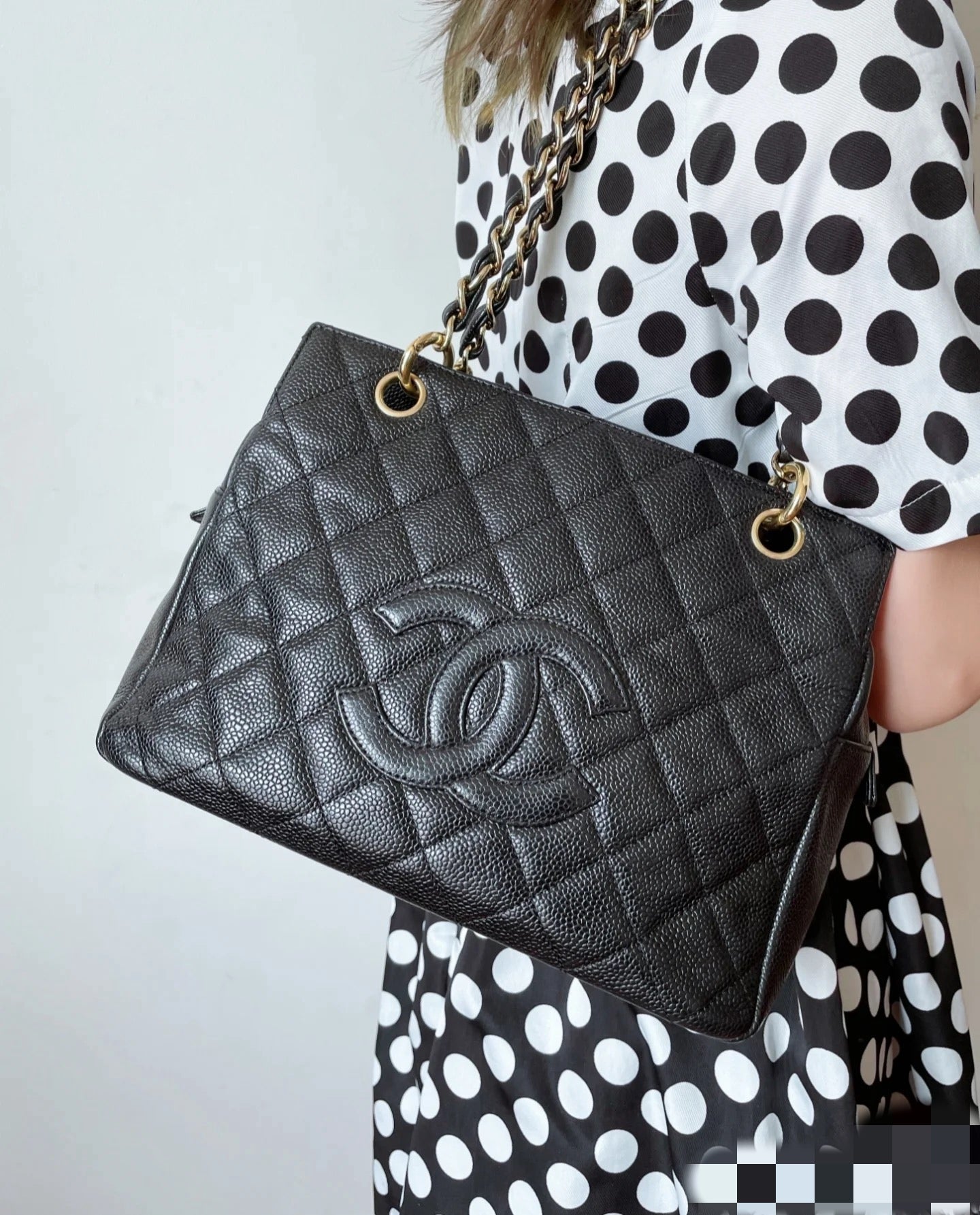 CHANEL Black and Gold PPT Bag [Used]