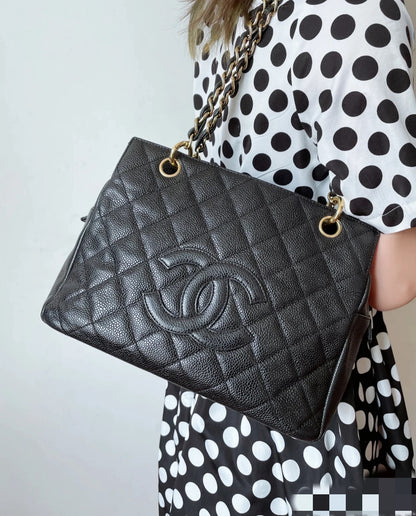 CHANEL Black and Gold PPT Bag [Used]