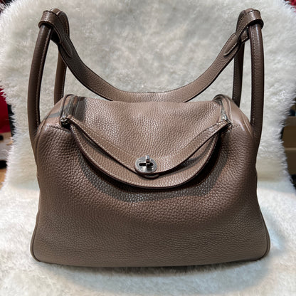 Hermès Elephant Gray Silver Hardware Lindy 30 [Pre-Owned]