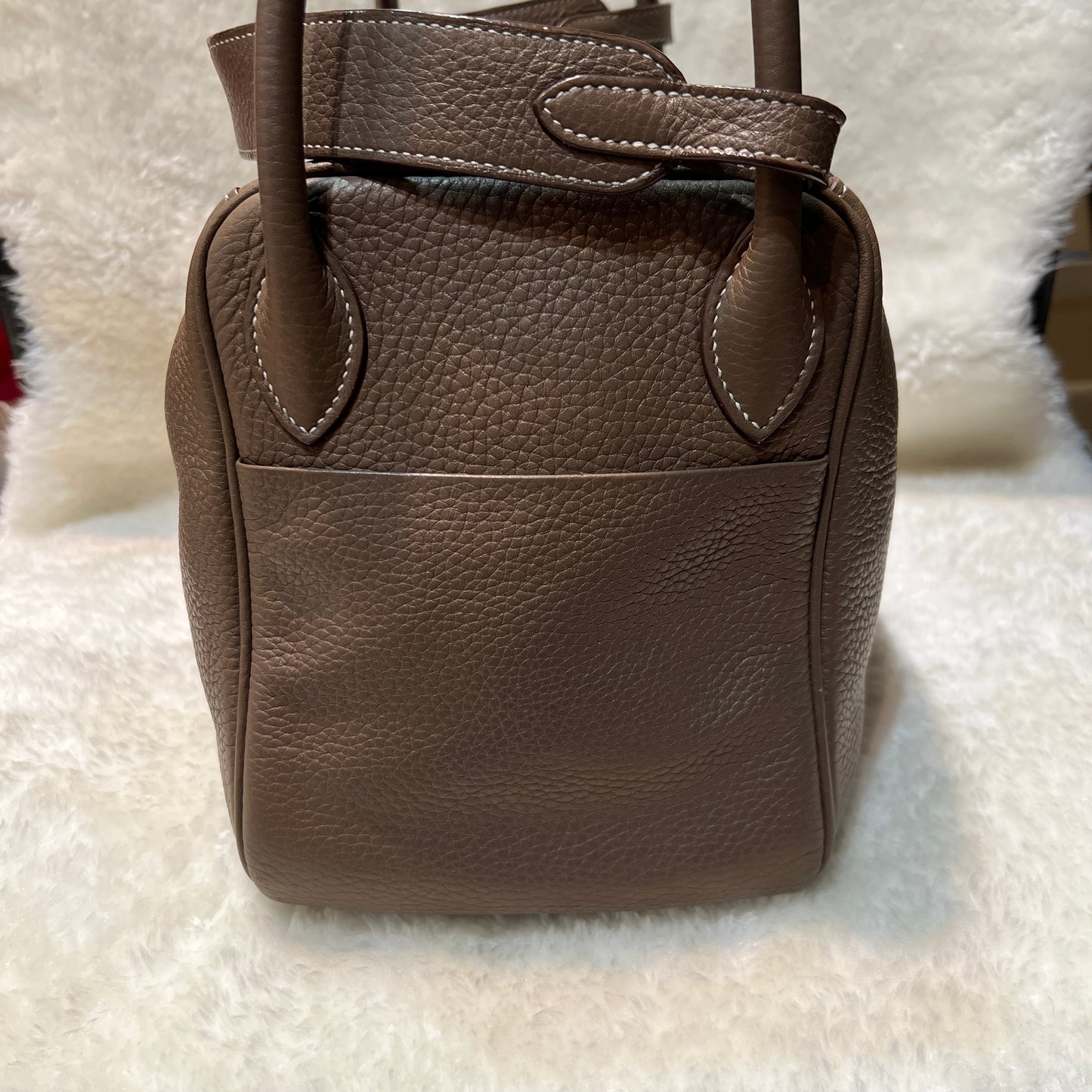 Hermès Elephant Gray Silver Hardware Lindy 30 [Pre-Owned]