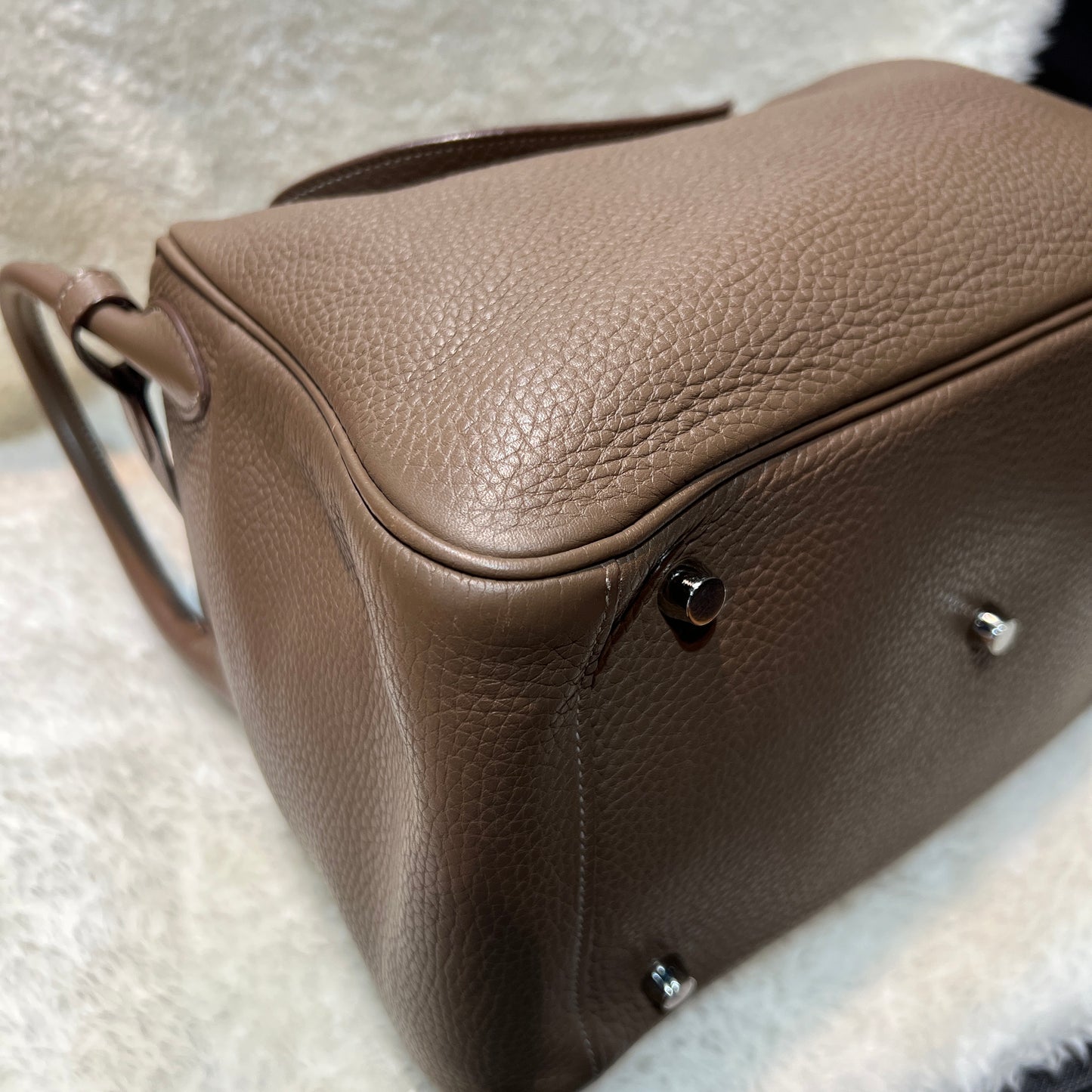 Hermès Elephant Gray Silver Hardware Lindy 30 [Pre-Owned]