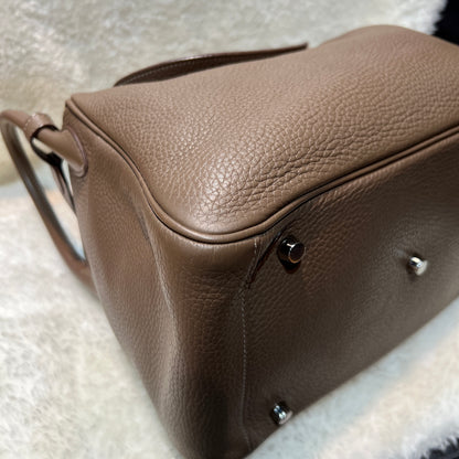 Hermès Elephant Gray Silver Hardware Lindy 30 [Pre-Owned]