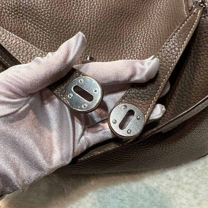 Hermès Elephant Gray Silver Hardware Lindy 30 [Pre-Owned]
