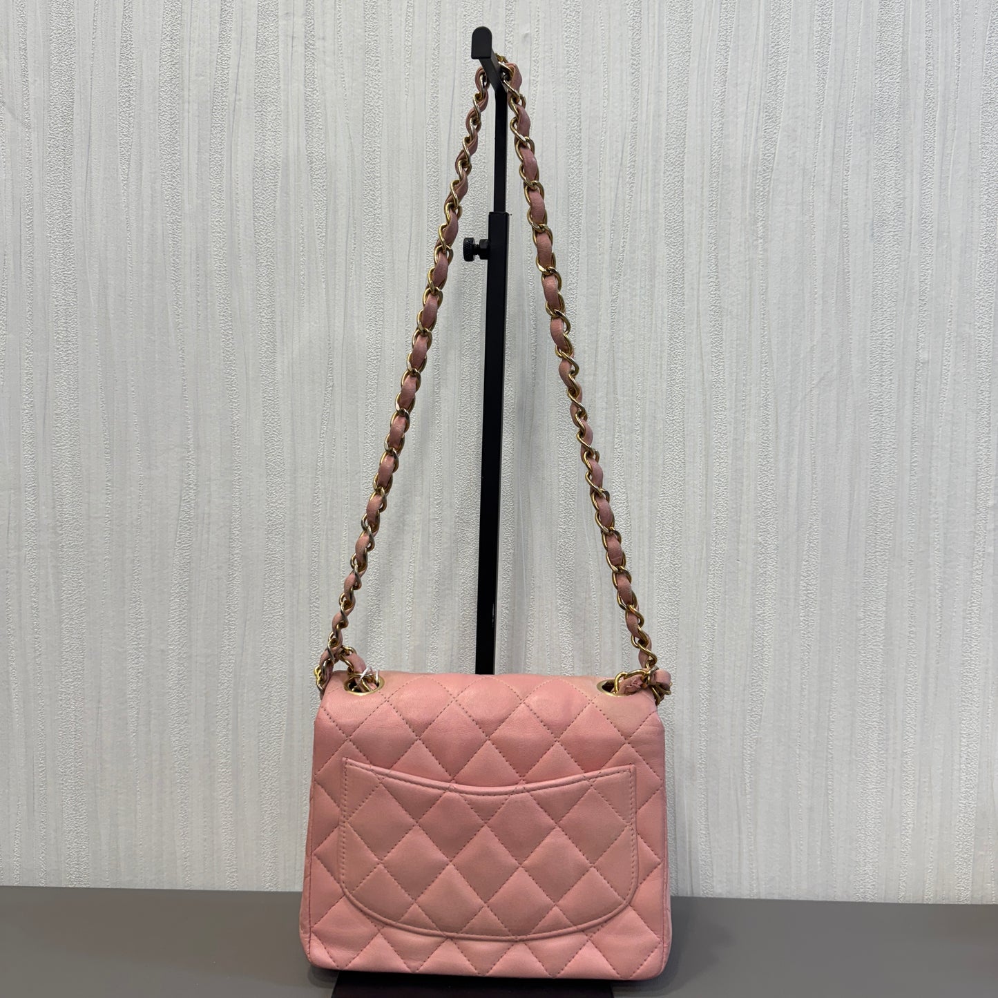 Chanel Cherry Blossom Pink Mini Square Flap Bag [Pre-Owned]