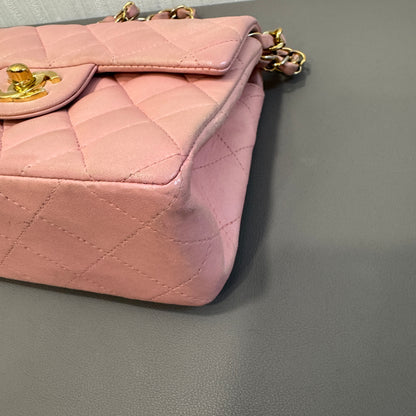 Chanel Cherry Blossom Pink Mini Square Flap Bag [Pre-Owned]
