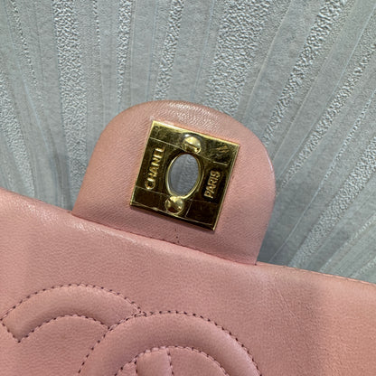 Chanel Cherry Blossom Pink Mini Square Flap Bag [Pre-Owned]