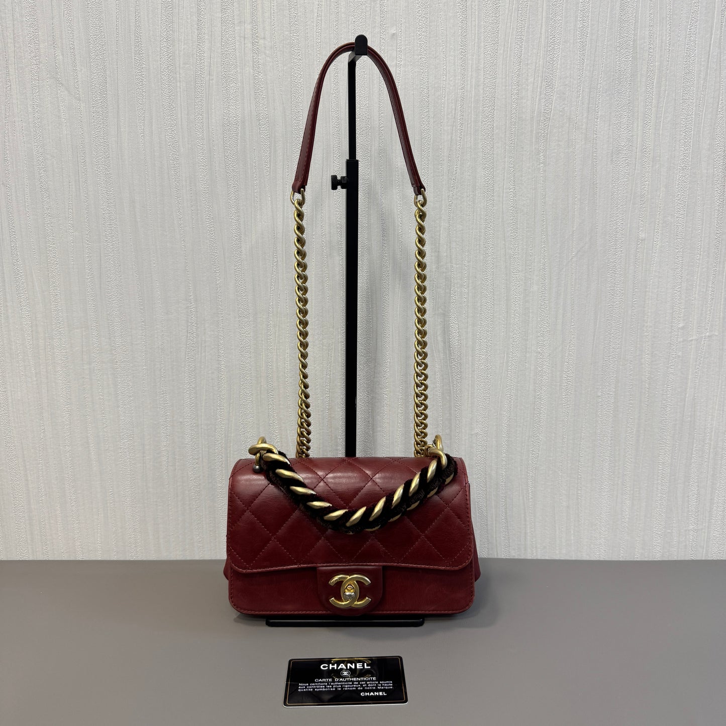 CHANEL アコーディオンレザーバッグ【中古】