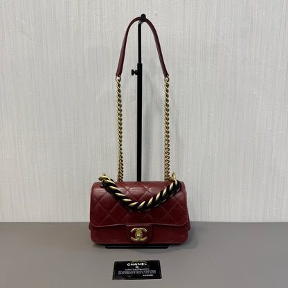 CHANEL アコーディオンレザーバッグ【中古】