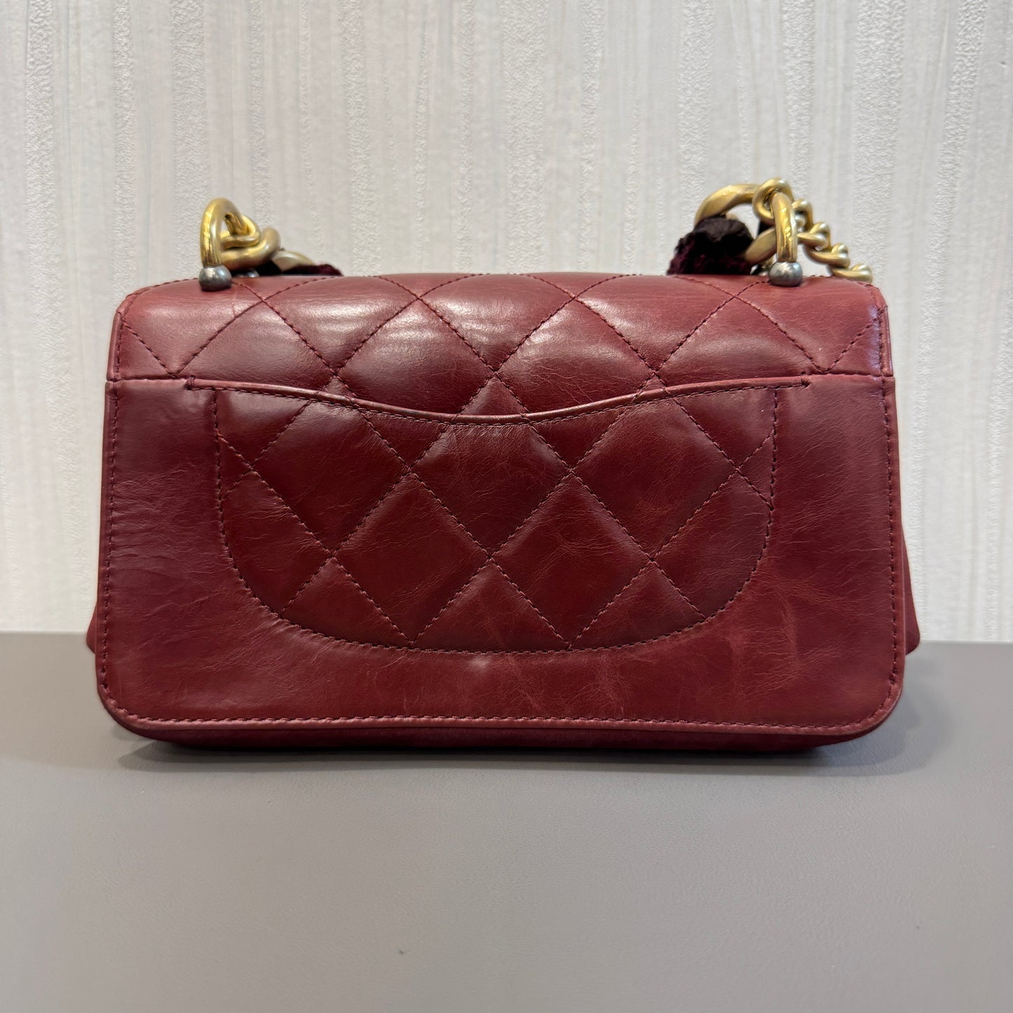 CHANEL アコーディオンレザーバッグ【中古】