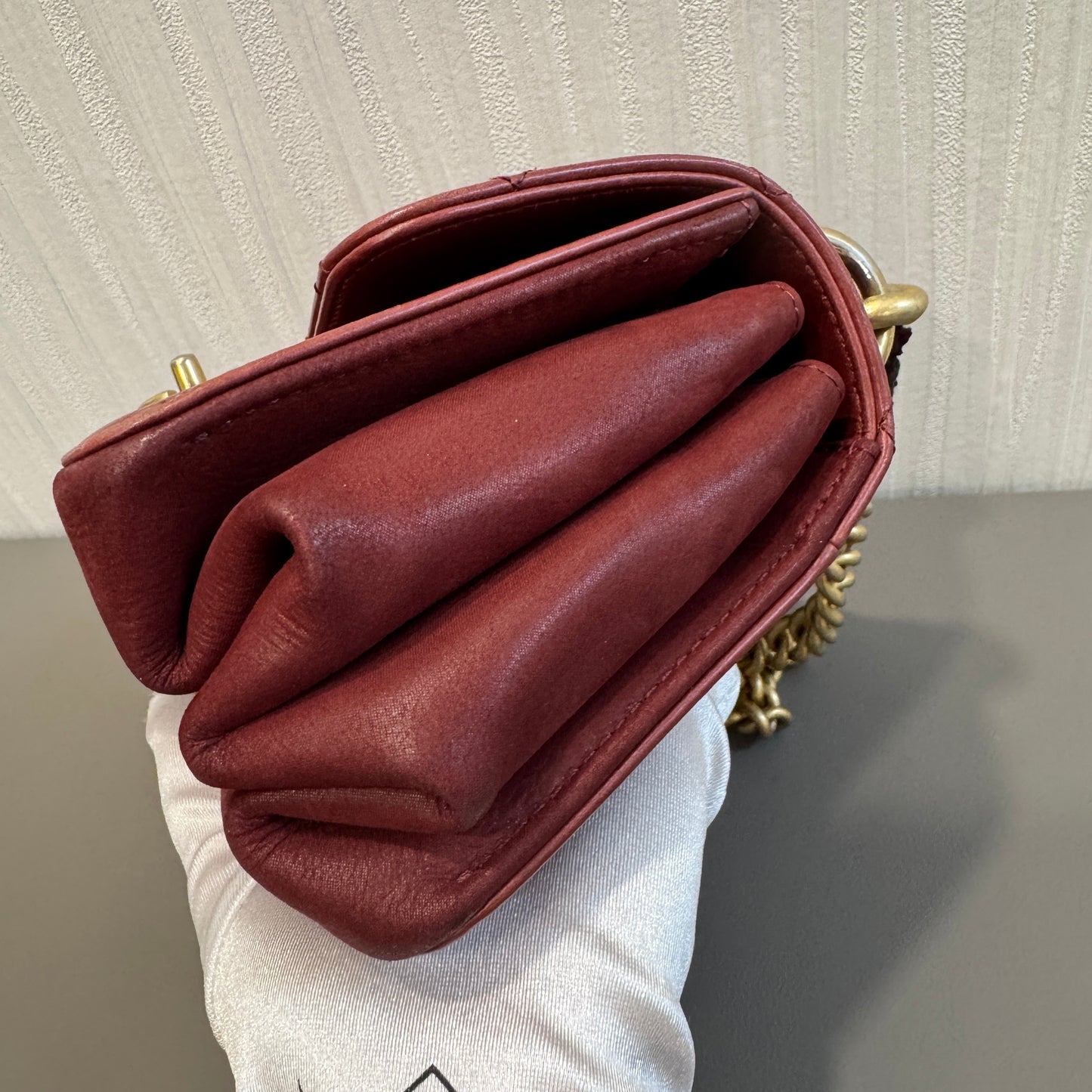 CHANEL アコーディオンレザーバッグ【中古】