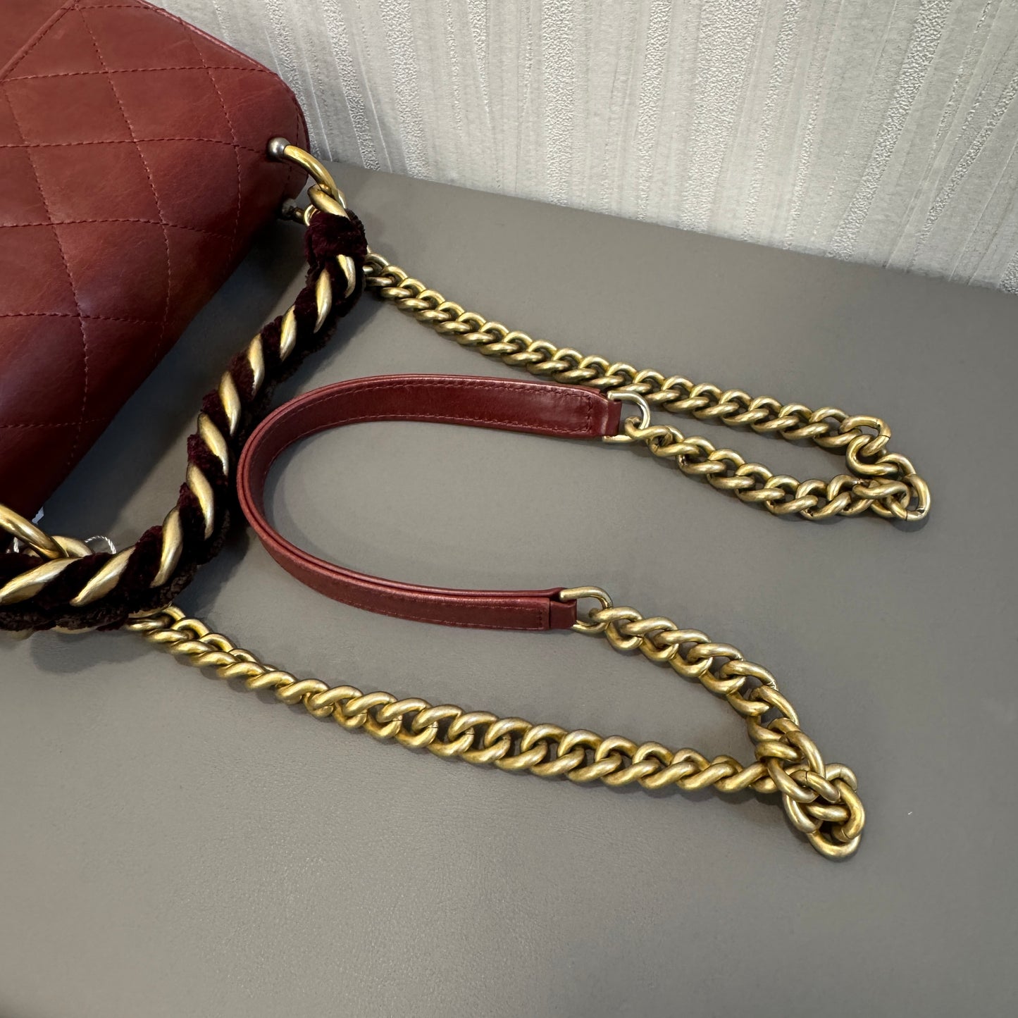 CHANEL アコーディオンレザーバッグ【中古】