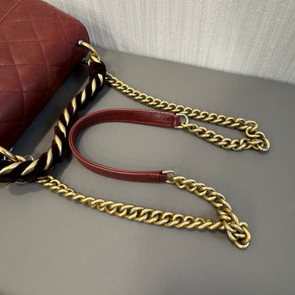 CHANEL アコーディオンレザーバッグ【中古】