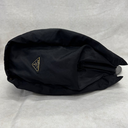 Prada Black & Gold Snake Handle Nylon Tote Bag [Pre-Owned]