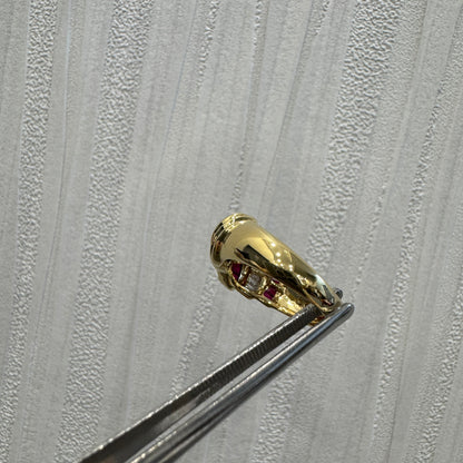 18K Yellow Gold Ruby and Diamond Ring [Pre-Owned]