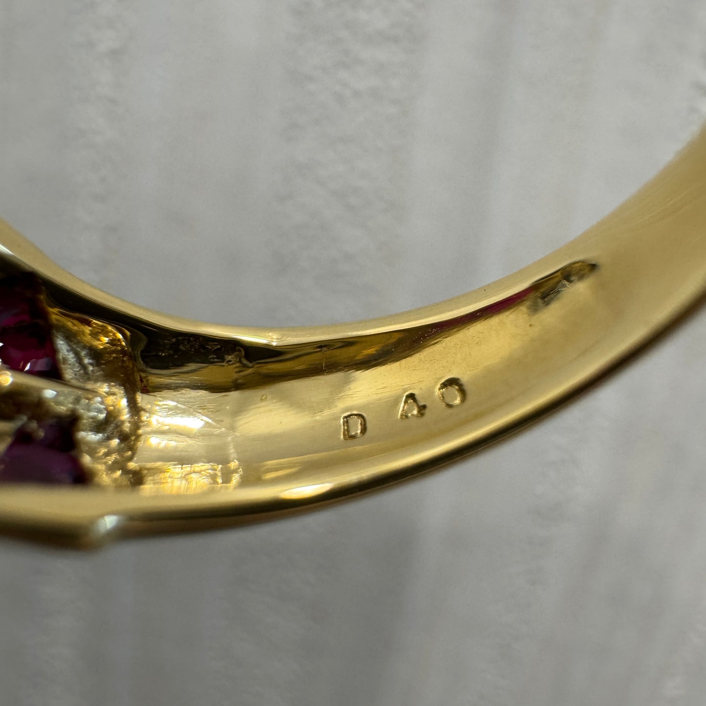18K Yellow Gold Ruby and Diamond Ring [Pre-Owned]
