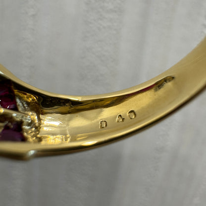 18K Yellow Gold Ruby and Diamond Ring [Pre-Owned]