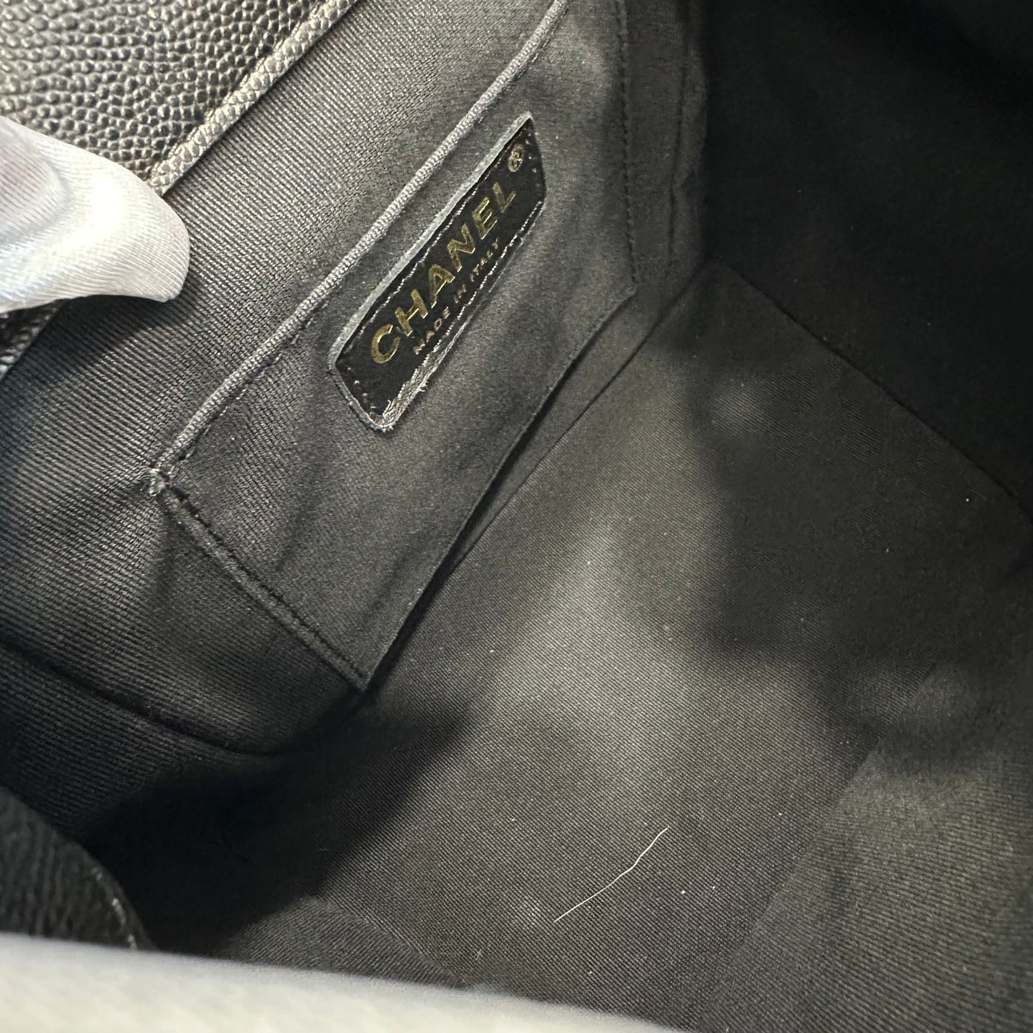 CHANEL Caviar Leather Black & Gold Duma Backpack [Pre-Owned]
