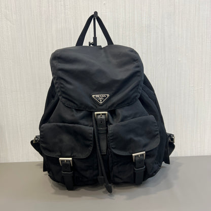 プラダ ブラックナイロン ブラックパック【中古】