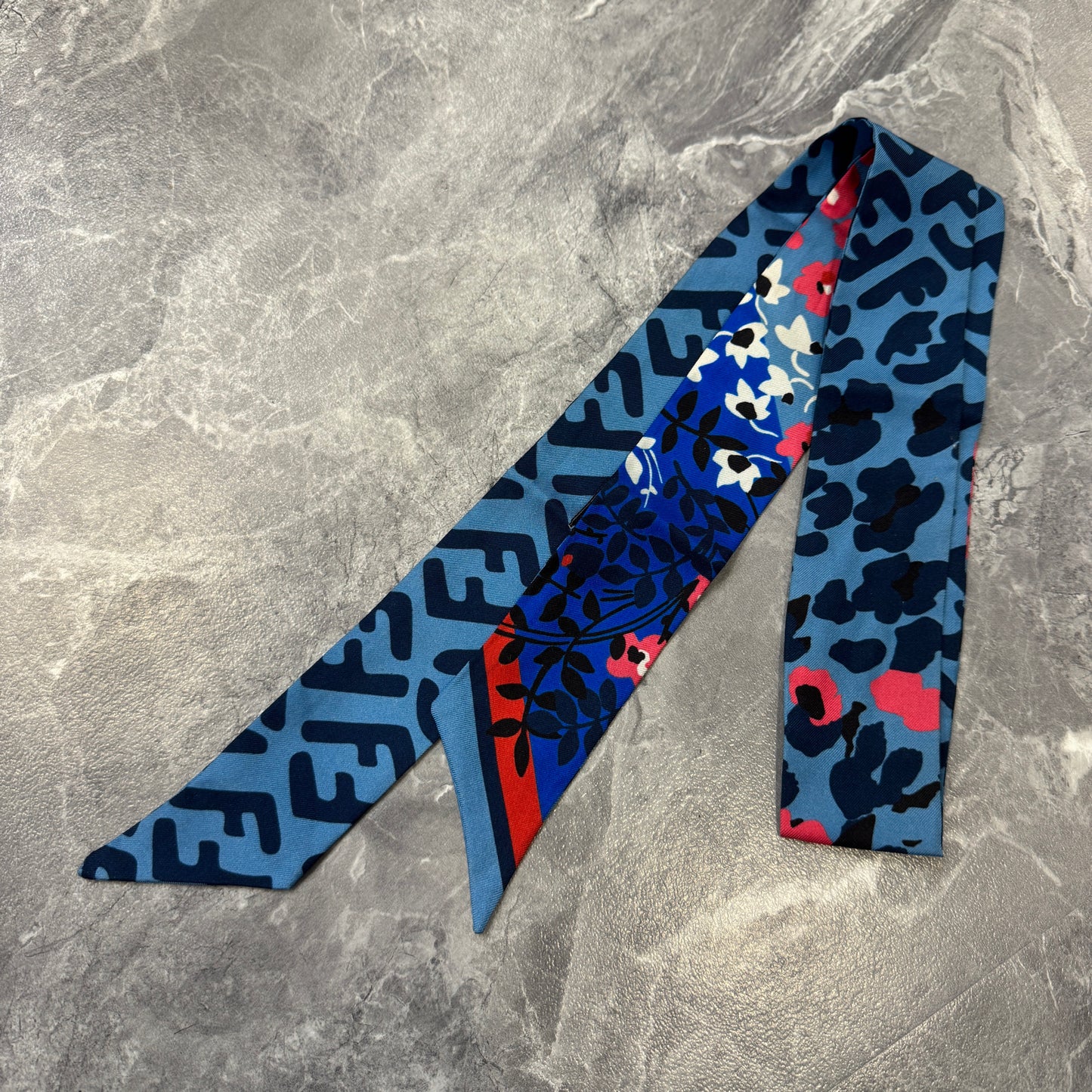 FENDI Twilly Silk Scarf [Pre-Owned]