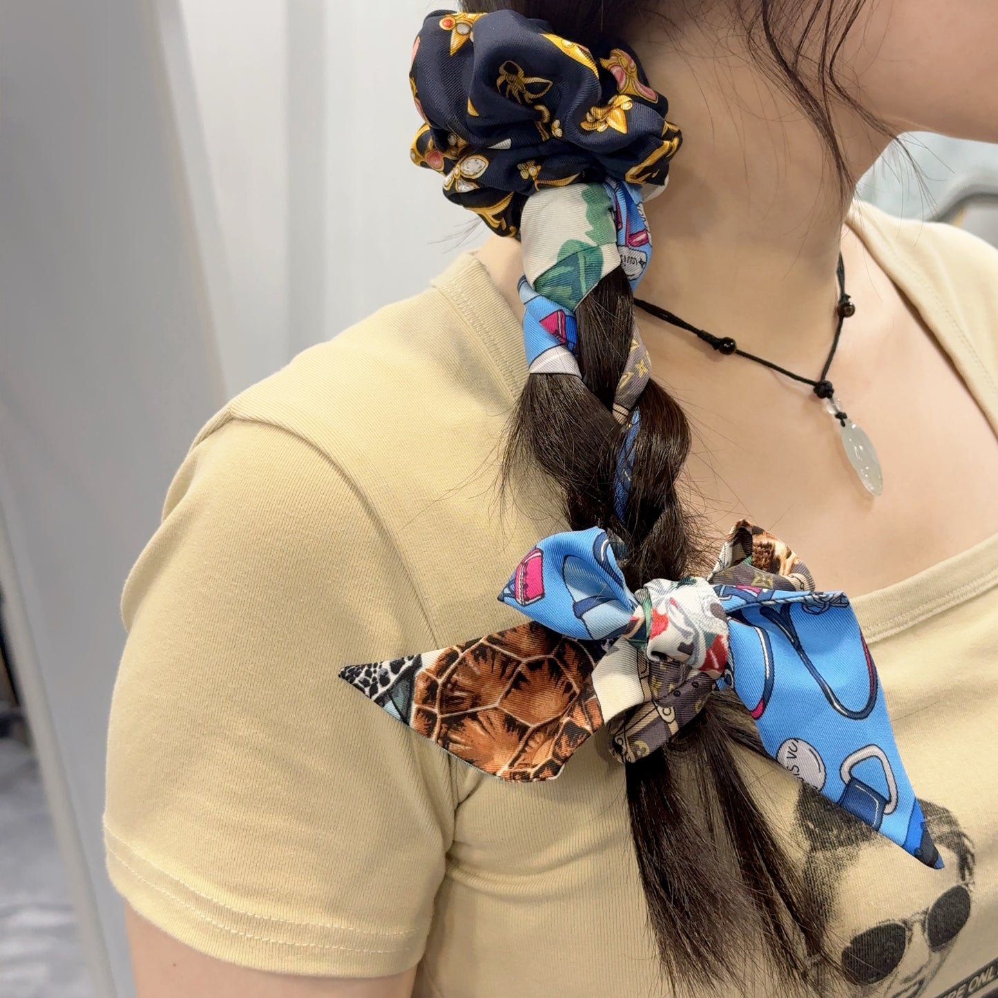 LOUIS VUITTON Hair Scrunchie & Headband [Pre-Owned]