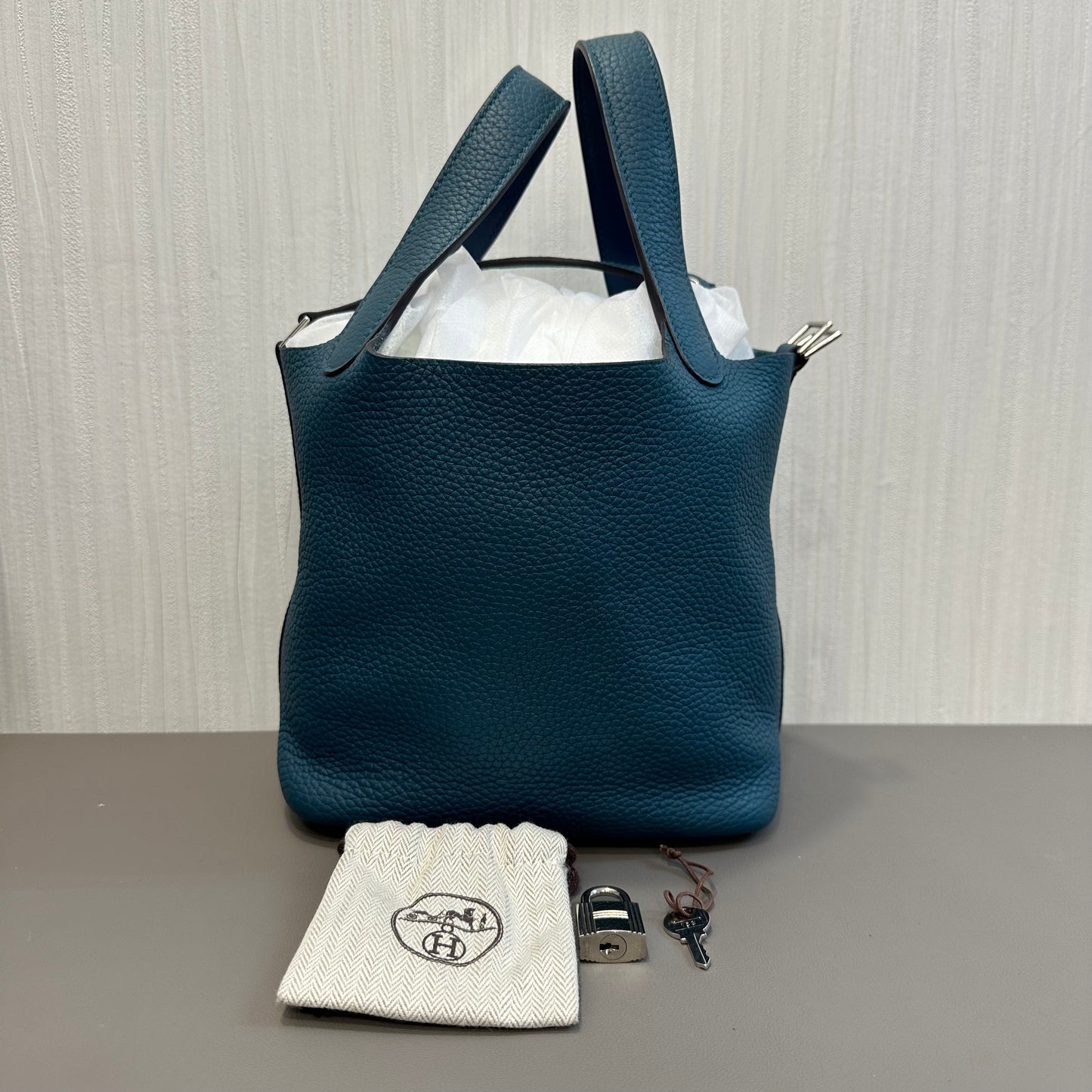 Hermès Picotin 18 in Cypress Green with Silver Hardware [Used]
