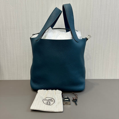 Hermès Picotin 18 in Cypress Green with Silver Hardware [Used]