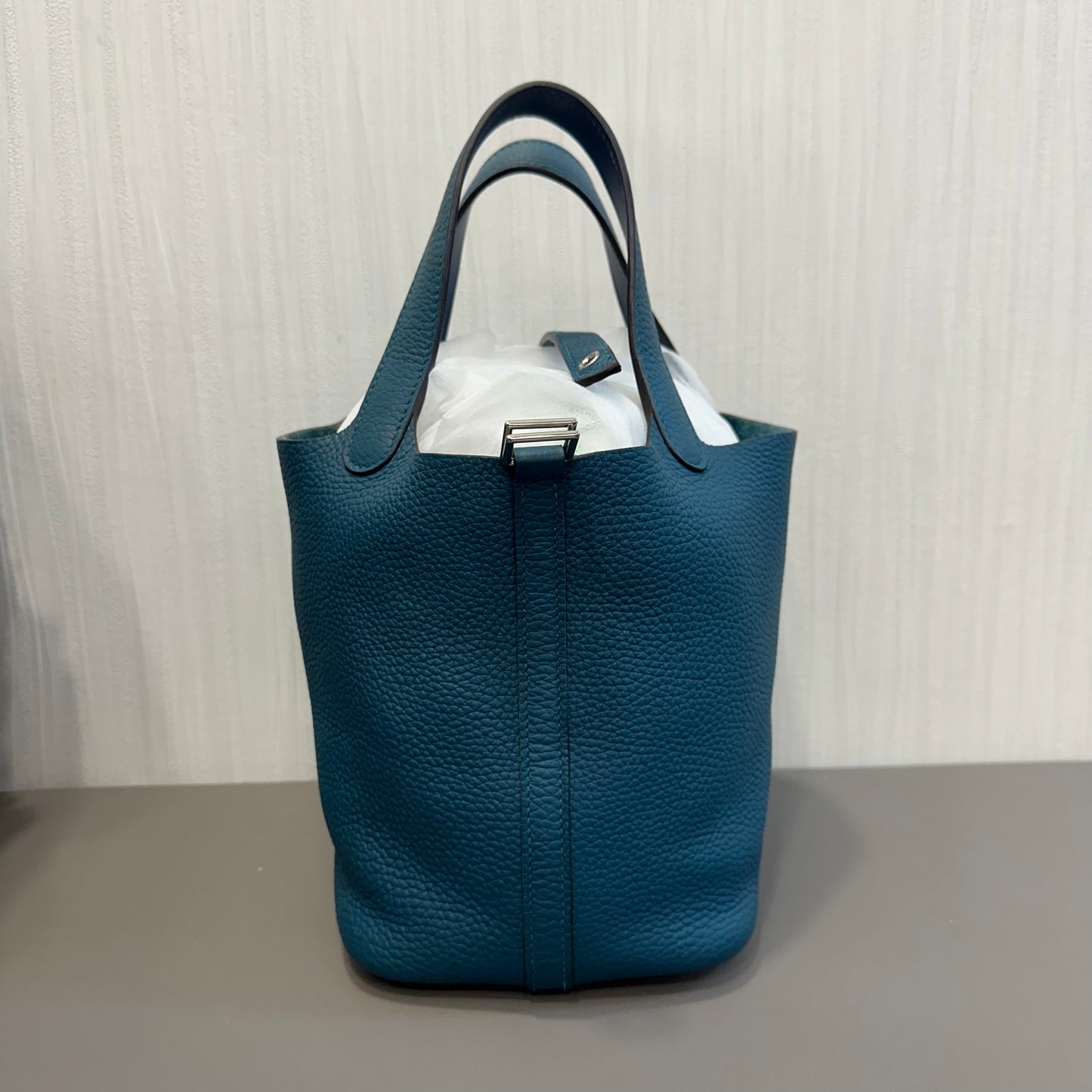 Hermès Picotin 18 in Cypress Green with Silver Hardware [Used]