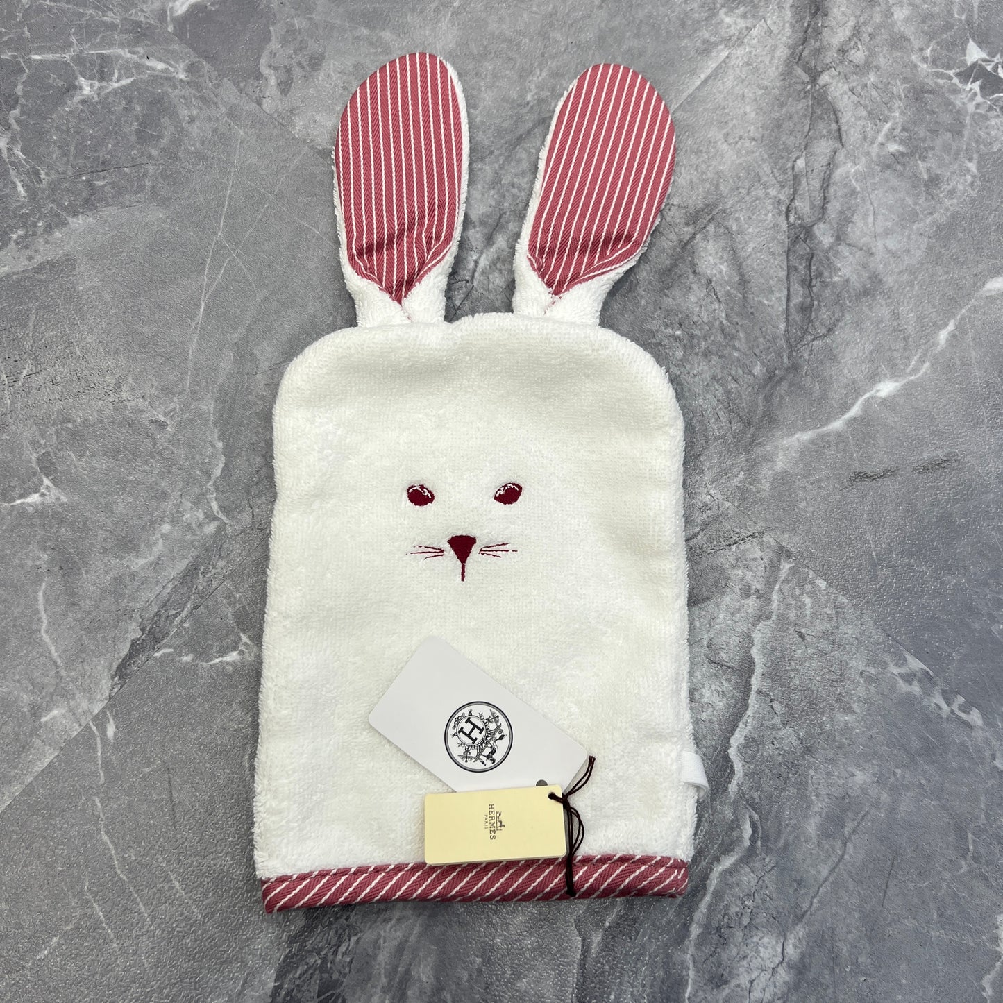 HERMÈS Bunny Exfoliating Bath Towel [Pre-Owned]