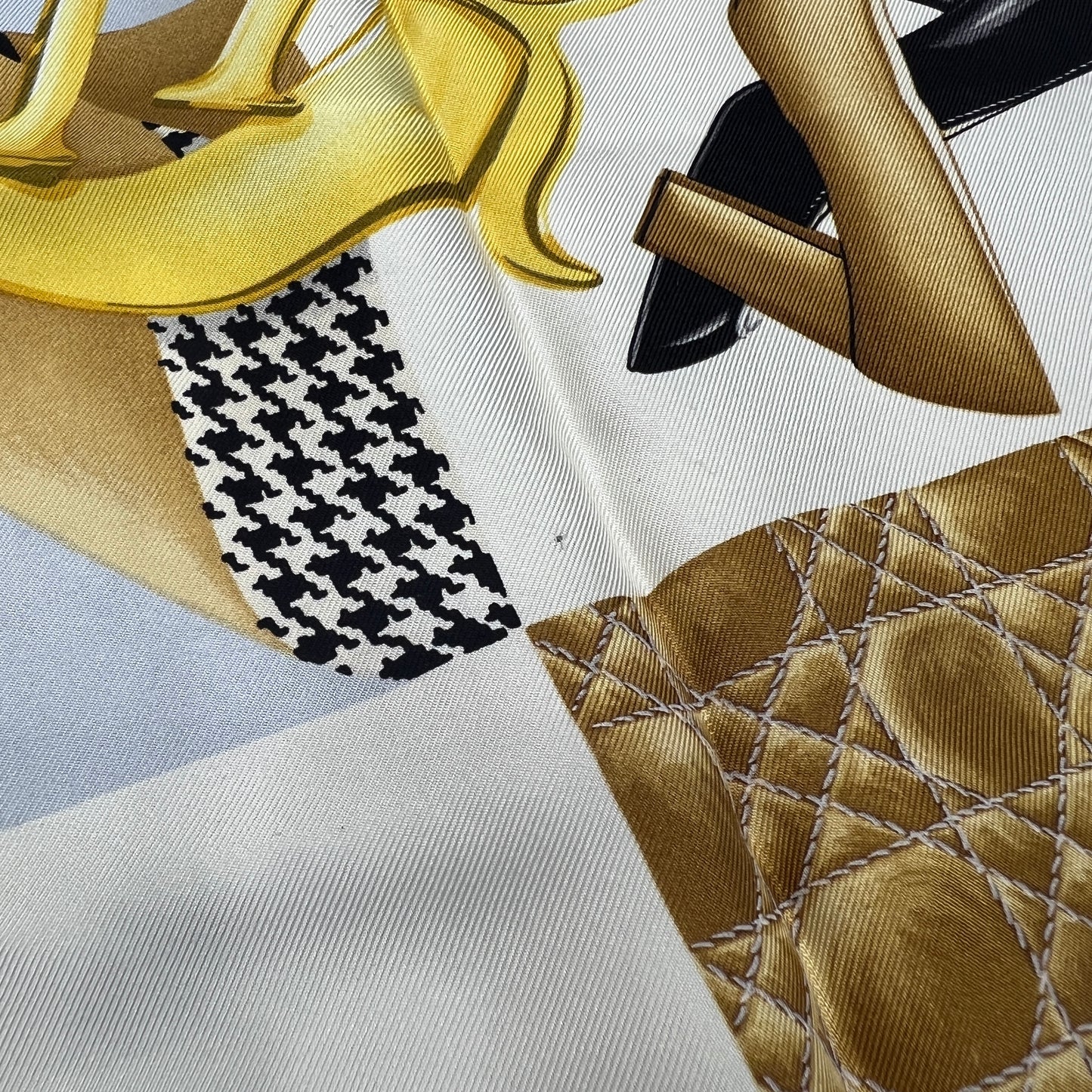 DIOR Lady Dior Handbag Pattern Silk Scarf [Pre-Owned]
