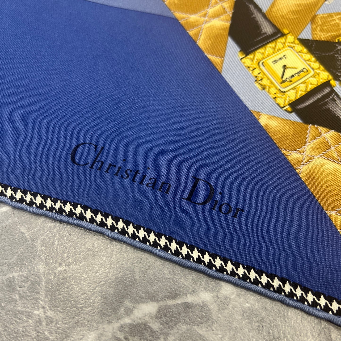 DIOR Lady Dior Handbag Pattern Silk Scarf [Pre-Owned]