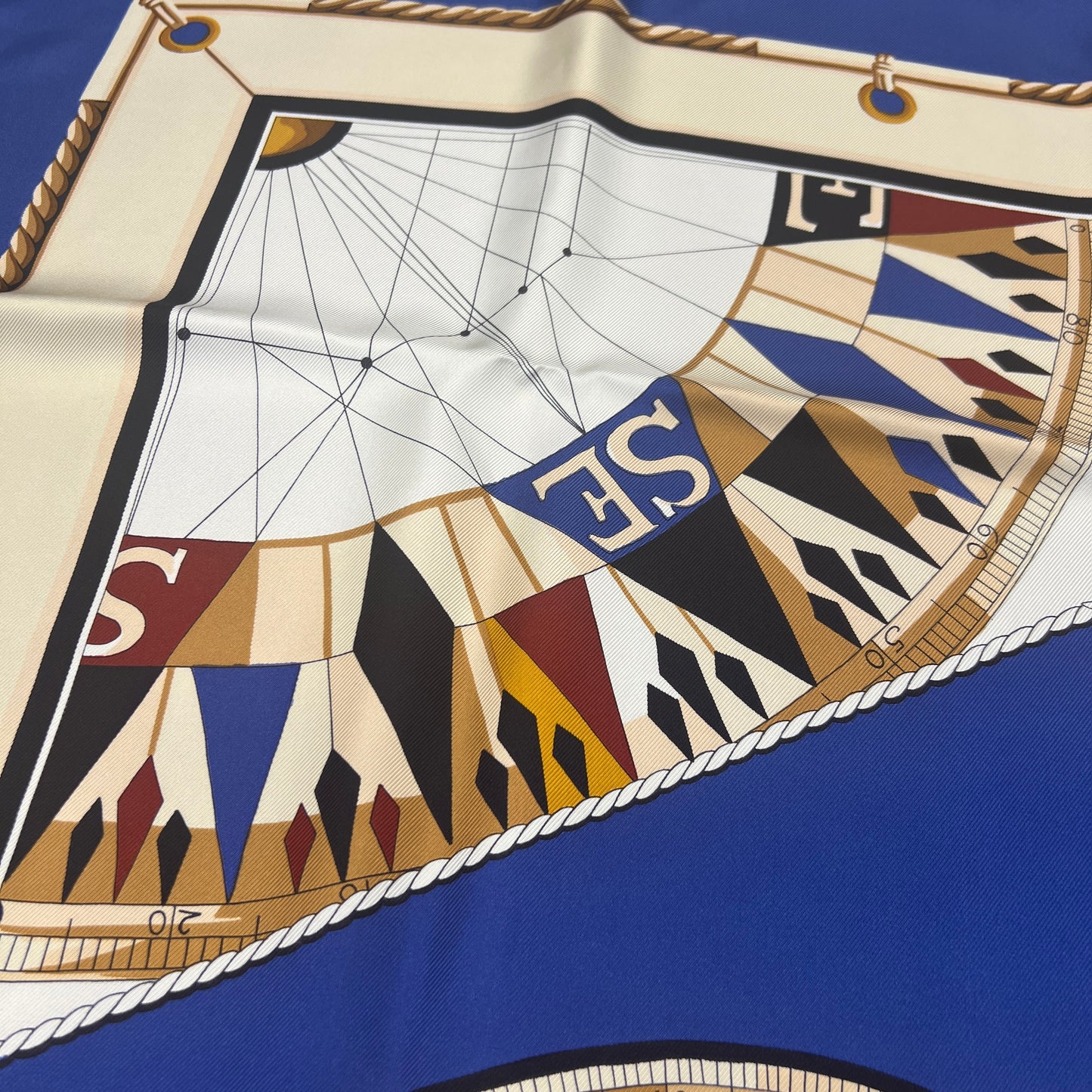 LV 1995 Limited Edition Nautical Theme Silk Scarf [Pre-owned]
