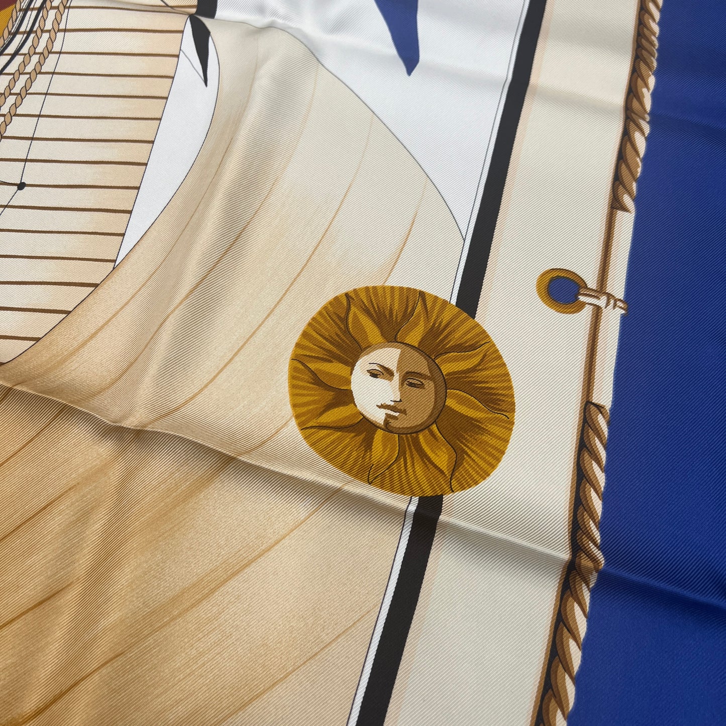 LV 1995 Limited Edition Nautical Theme Silk Scarf [Pre-owned]