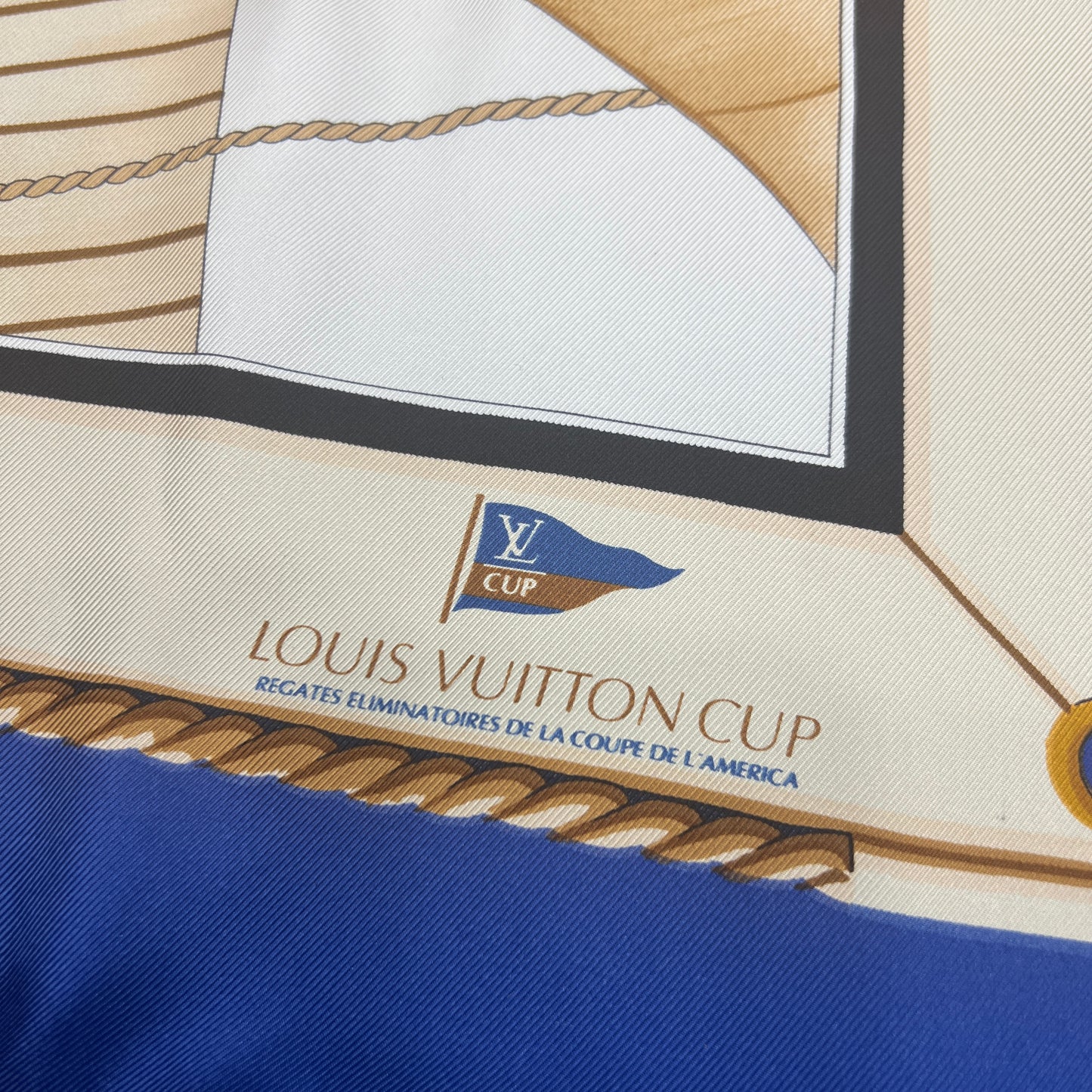 LV 1995 Limited Edition Nautical Theme Silk Scarf [Pre-owned]