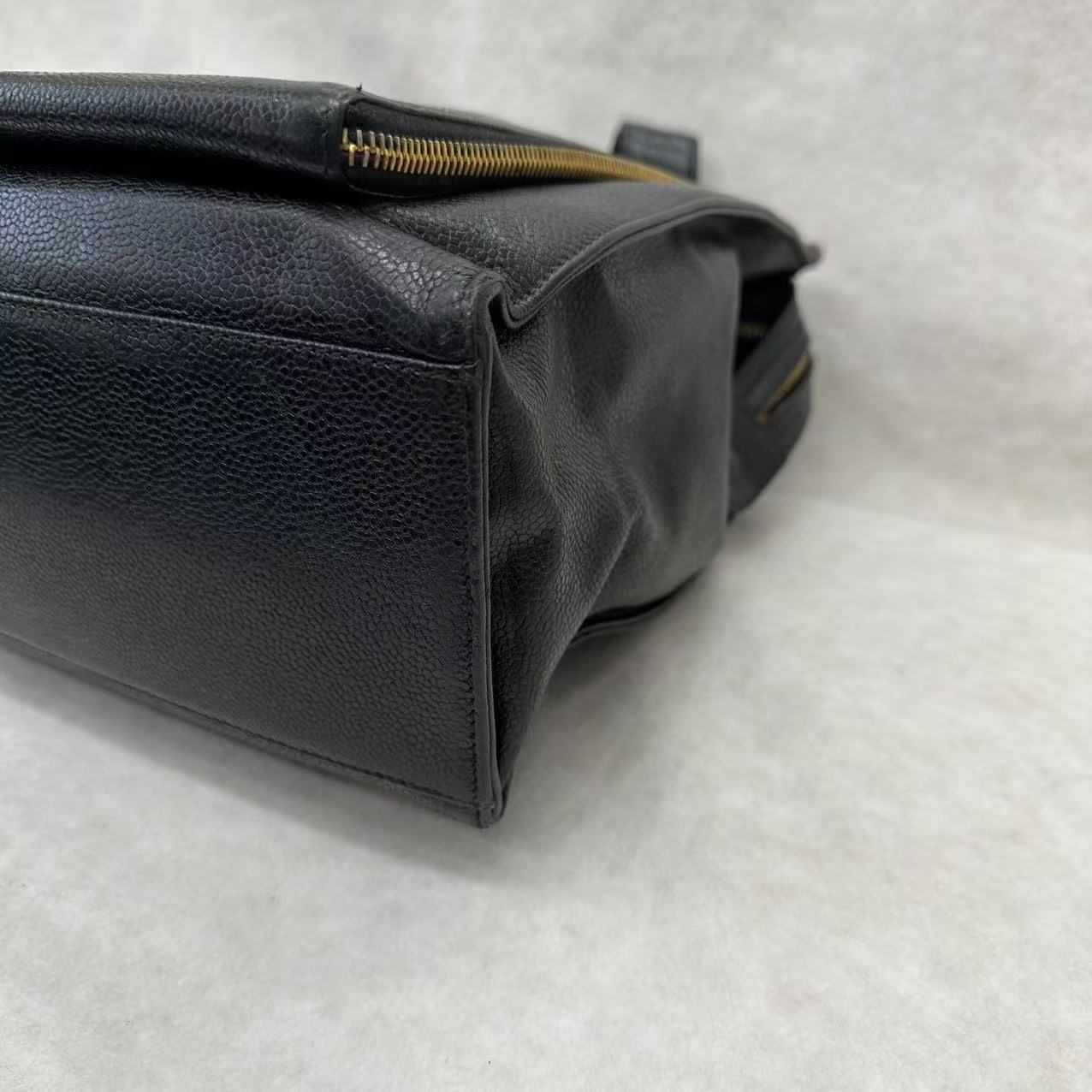 CHANEL キャビアレザー ショルダートート【中古】