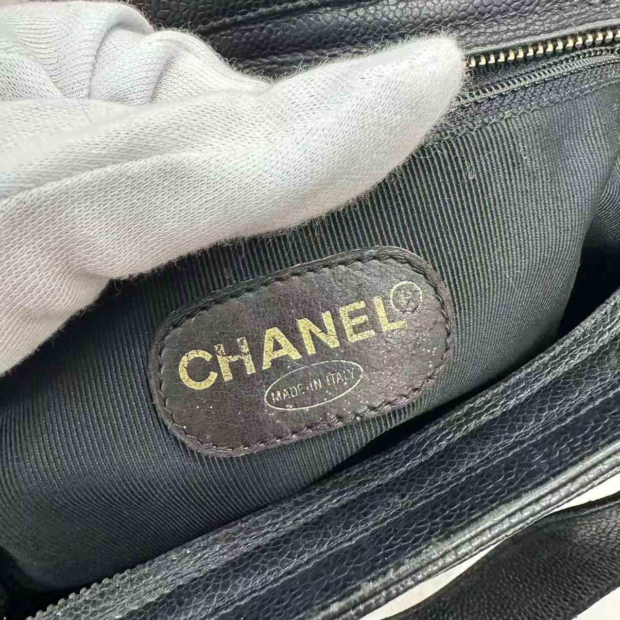 CHANEL キャビアレザー ショルダートート【中古】