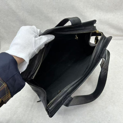 CHANEL キャビアレザー ショルダートート【中古】