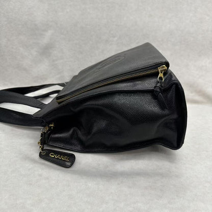 CHANEL キャビアレザー ショルダートート【中古】