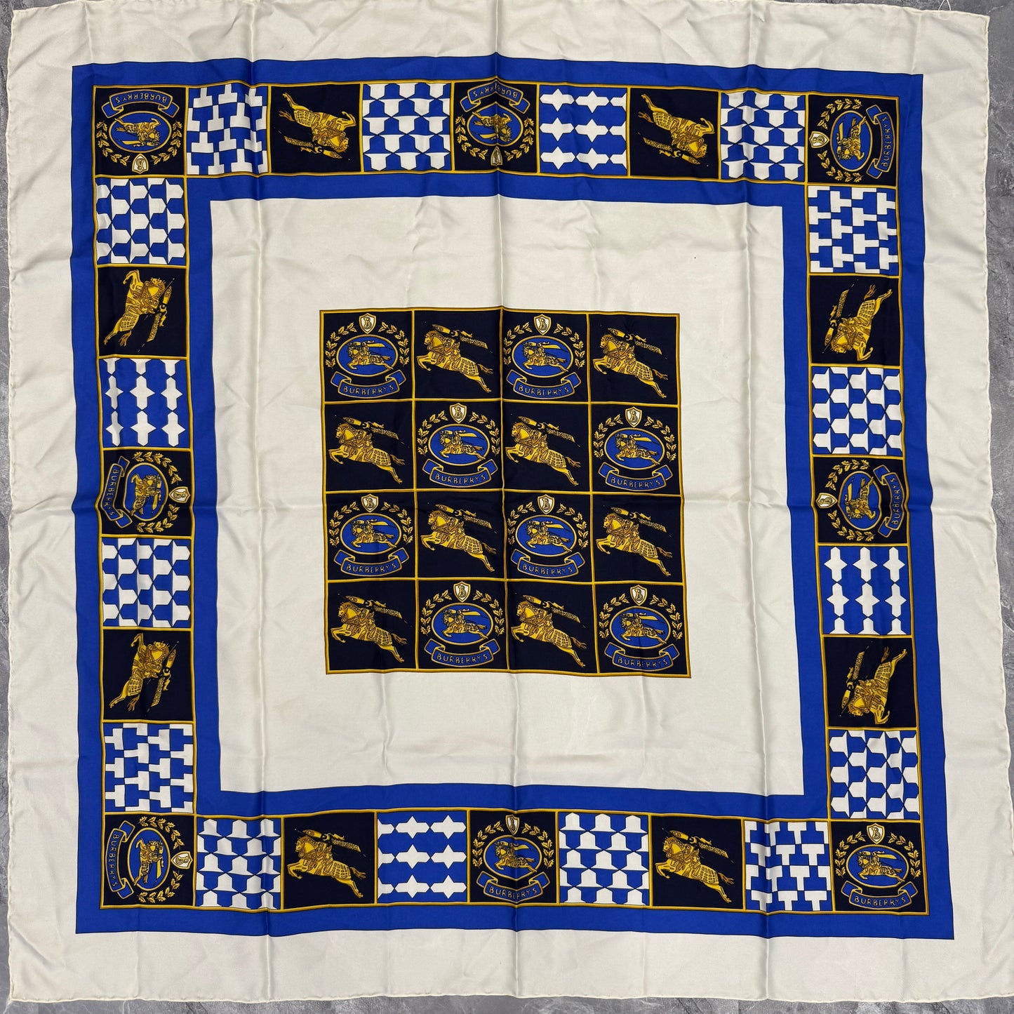 Burberry Equestrian Knight Silk Scarf [Pre-Owned]