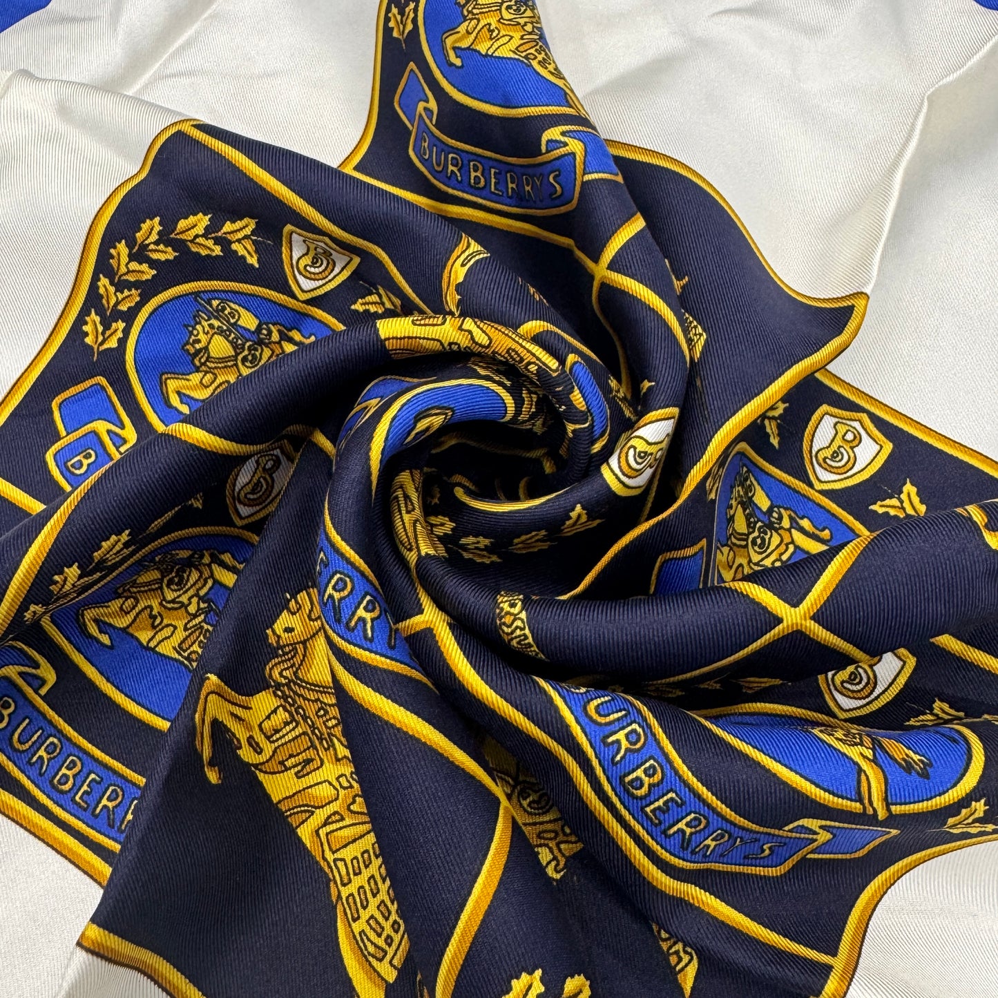 Burberry Equestrian Knight Silk Scarf [Pre-Owned]