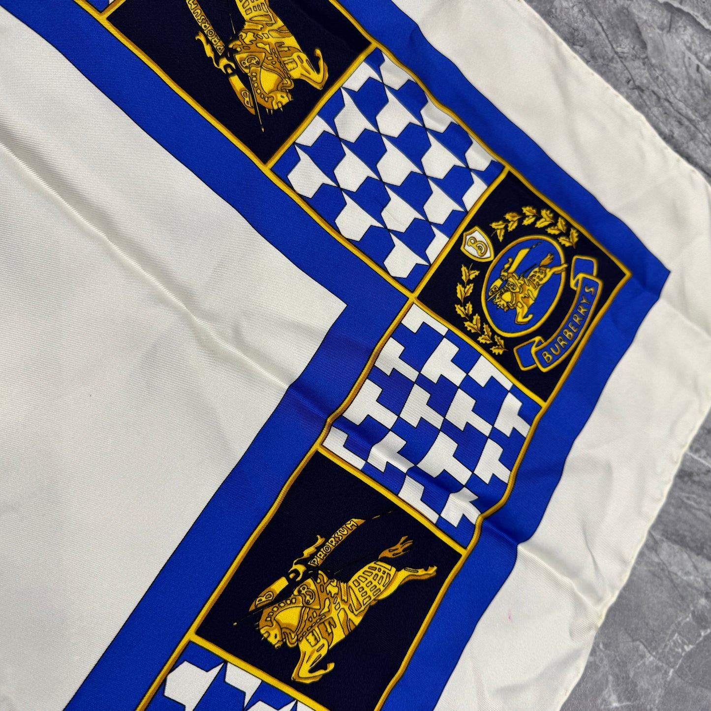 Burberry Equestrian Knight Silk Scarf [Pre-Owned]